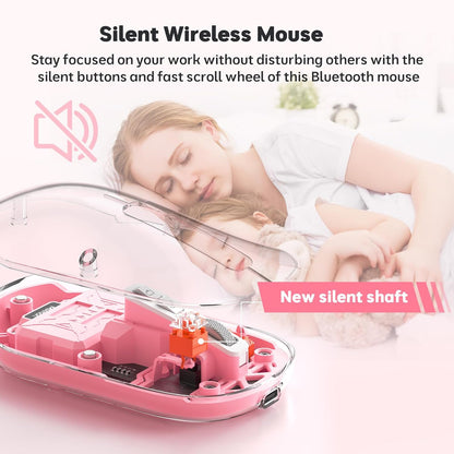 CrystalClick™ Rechargeable Transparent Mouse